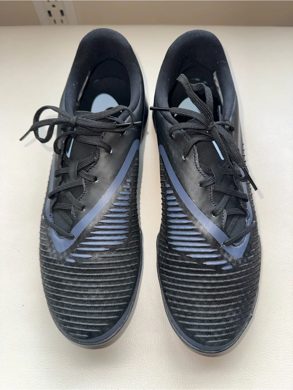 Nike Phantom 6 Low Academy Turf Shoes - Black & Light Blue